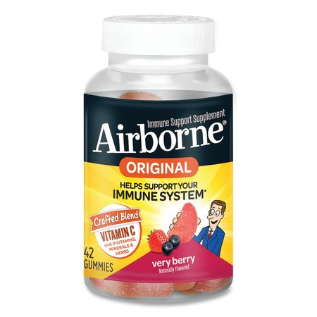 AIRBORNE Immune Support Gummies, Very Berry, 42/Bottle 47865-90052